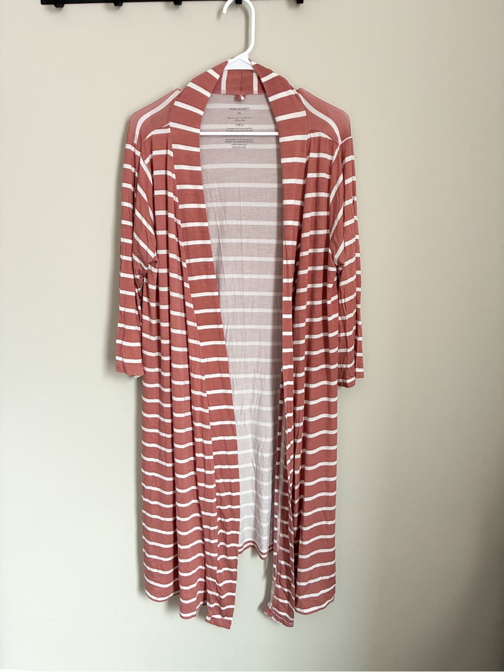 Posh Peanut Pink Striped Robe Size 3XL